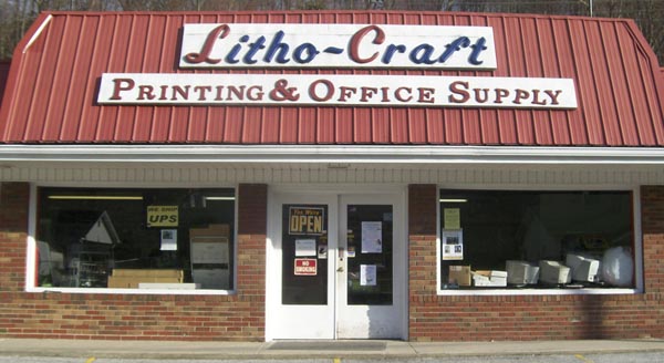 Litho-Craft Printing building storefront in LaFollette